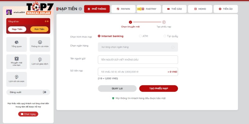 Điểm nổi bật của giao dịch nạp tiền/rút tiền RED88