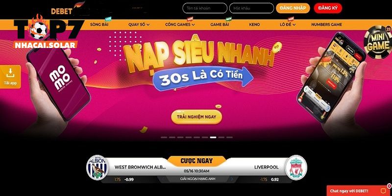Các khuyến mãi hấp dẫn khi nạp tiền vào Debet
